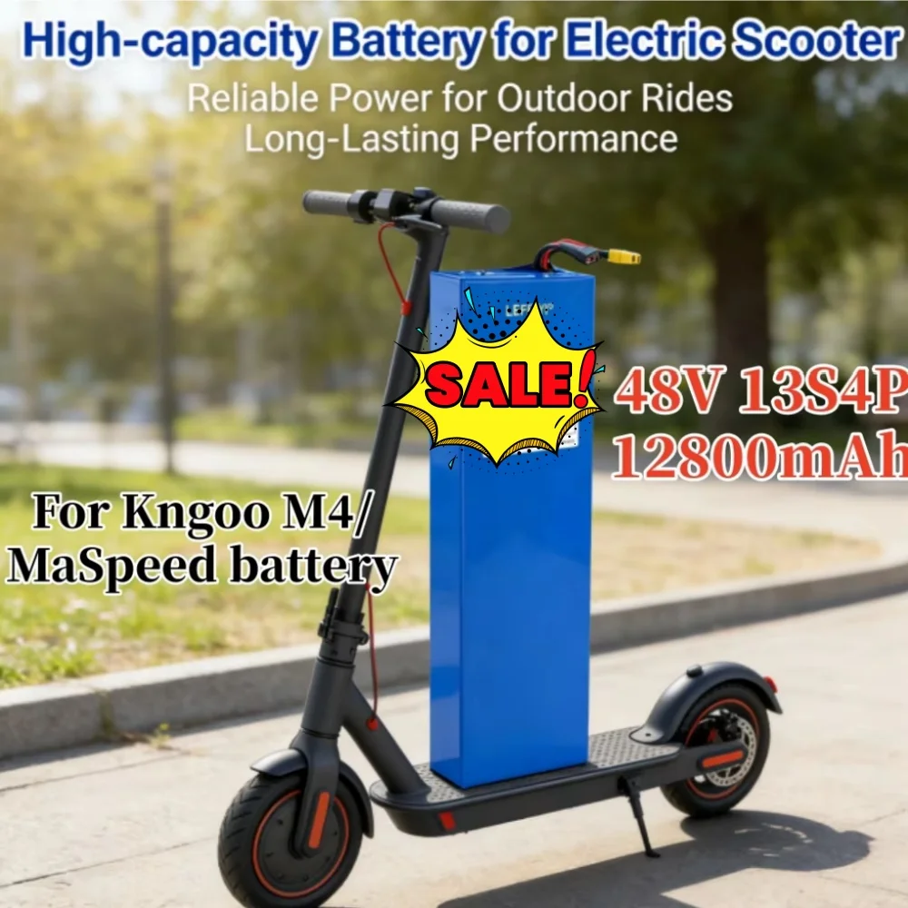 

13S4P 48V Battery Pack for Kugoo M4/M4Pro/MaxSpeed Electric Scooter 12800mAh 18650 Built-in BMS High Capacity Scooter Battery