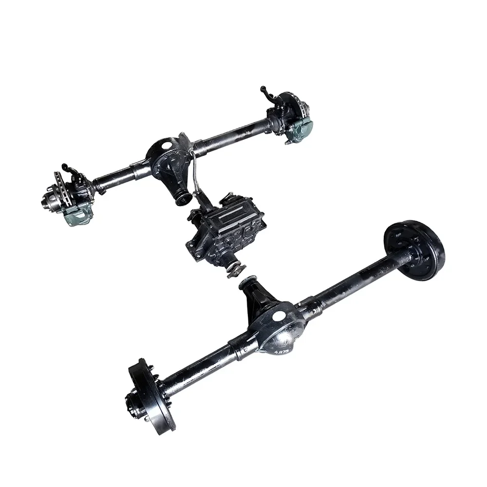 High Quality 2Tons 4WD Front&Rear Drive Axles Assembly 4X4 Four Wheel Drive Vehicle Chassis Differential With Transfer case