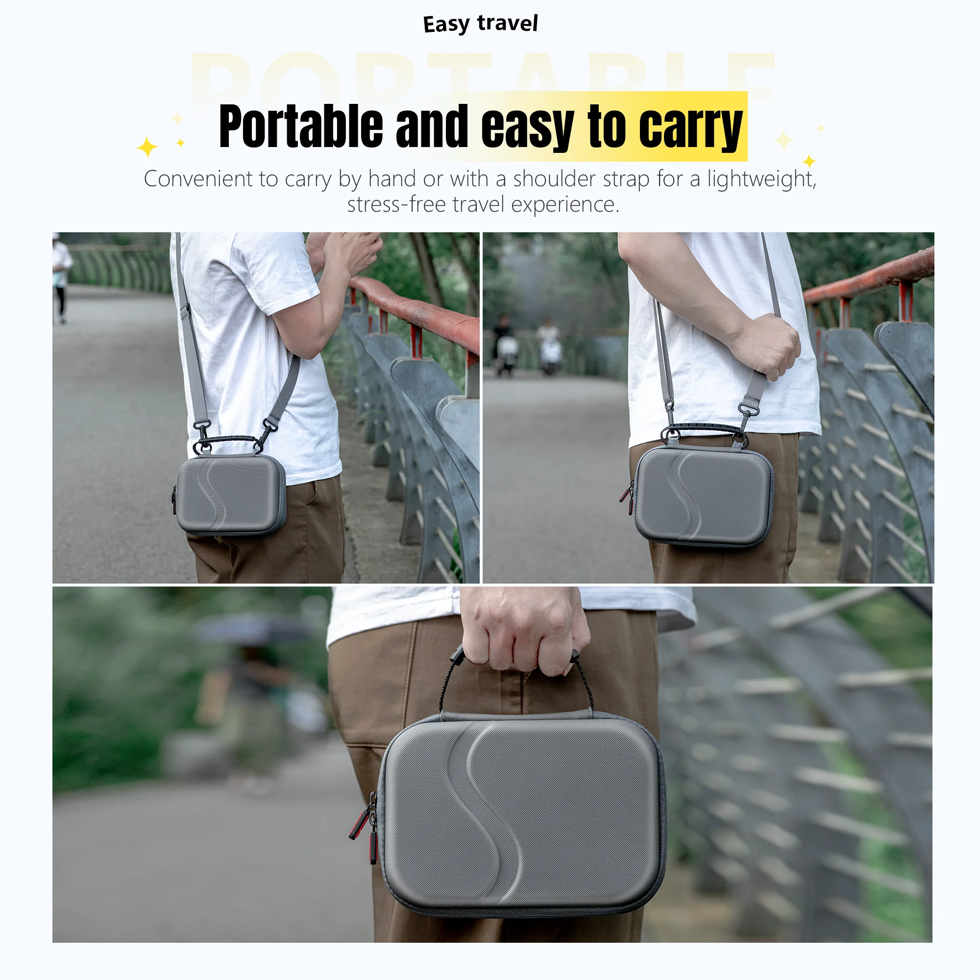 Przenośna torba do przechowywania DJI OM 8P, uniwersalna torba na ramię, futerał podróżny z PU na stabilizator gimbalowy Osmo Mobile 8P. — zdjęcie produktu 5