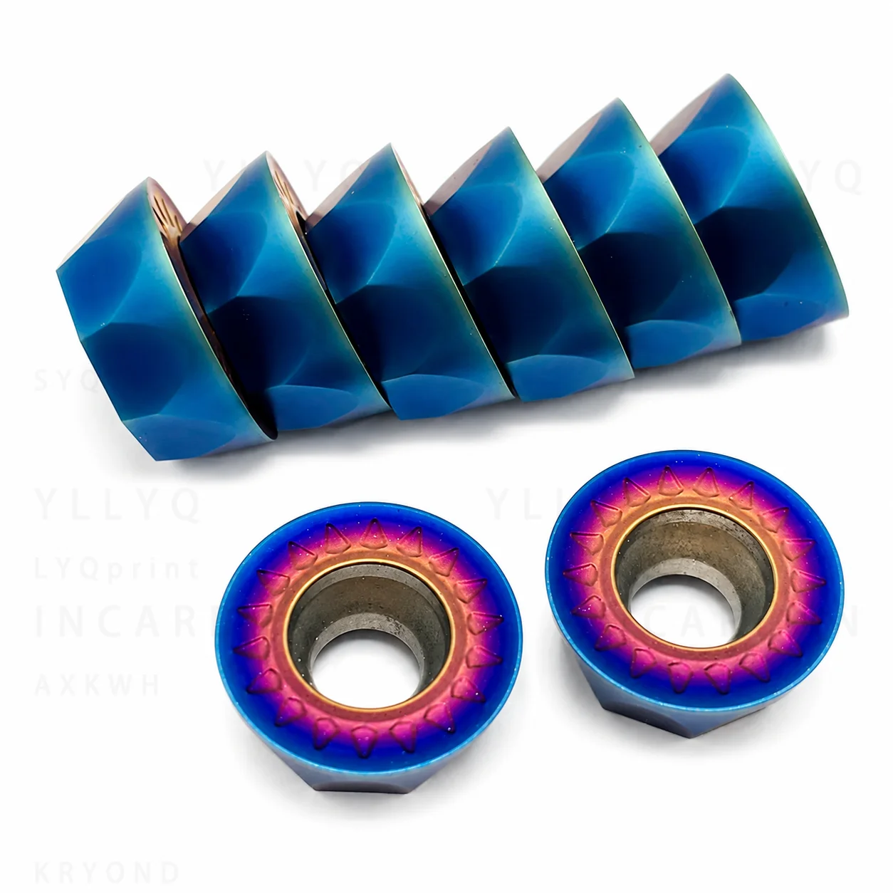 RPMT1204MOE LD986 R6 Carbide Inserts CNC Milling Tool 65HRC Nano Coated for Hardened Steel Stainless Steel Cast Iron