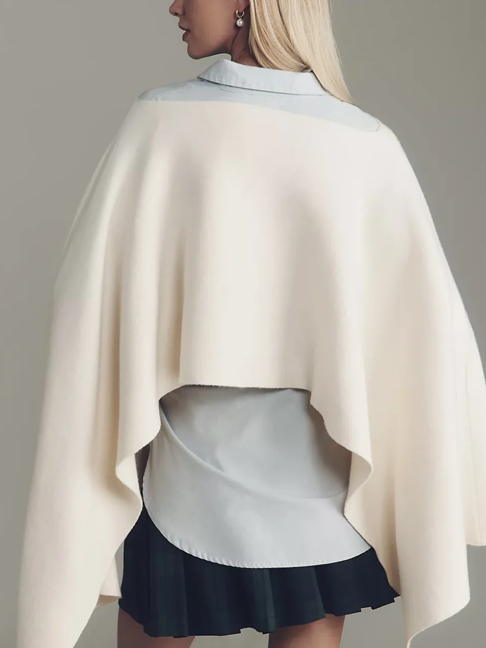 

Women Knit Shawl Wrap, Elegant Solid Stole Large Shoulder Cover-up for Fall Winter