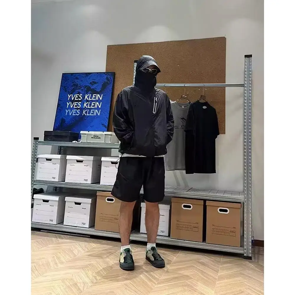 Jaket Pria Longgar Musim Semi Gugur 2024 Gaya Harajuku Street Fashion Versi Korea Mantel Kasual Serat Poliester Musim Dingin...