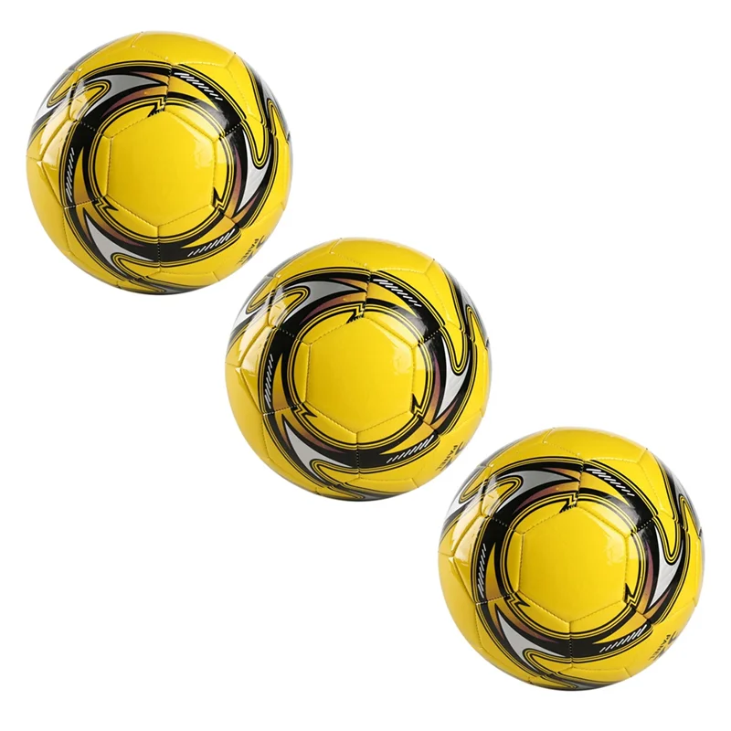3X Bola Sepak Kulit Kereta Ukuran 5 Pertandingan Kereta Sepak Bola Anti-selip Permainan Sepak Bola Dalam dan Luar Ruangan