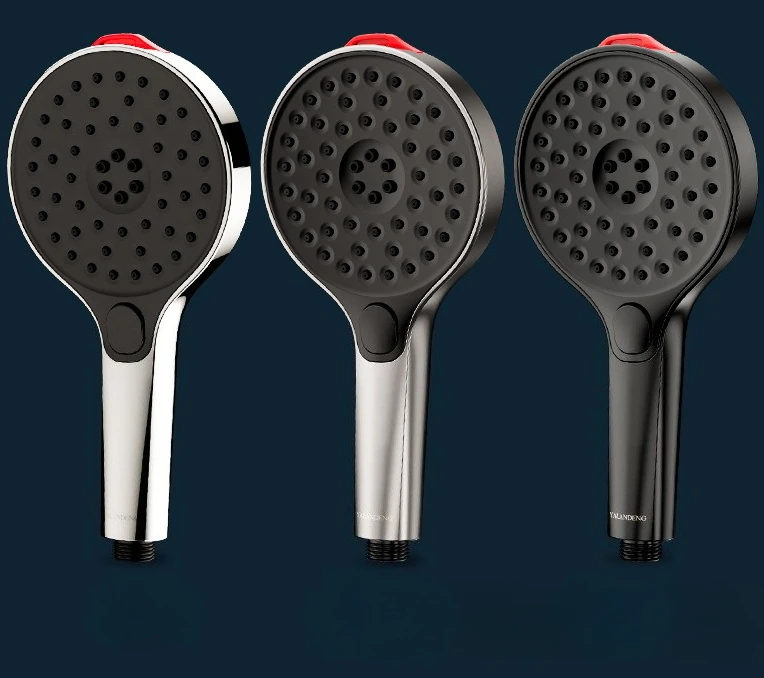 Pressurized shower head, one-click descaling and self-cleaning for household bathroom faucets, anti-clogging shower head