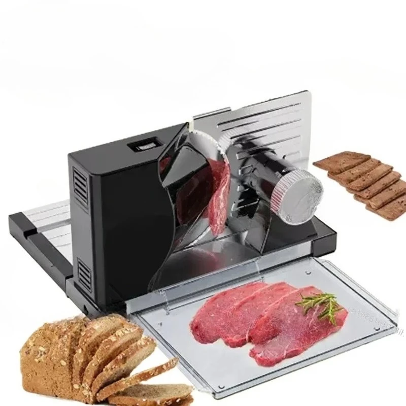 Commercial Household Lamb Roll Slicer Pure Copper Motor 0-18mm Thickness Adjustable Meat Slicing Machine