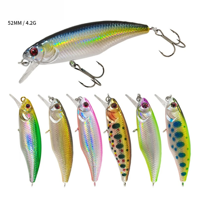 1 Stück Japanisches Trendmodell Sinkender Minnow Angelköder 52mm 4,5g Jerkbait für Barsch und Hecht, Wobbler, Swimbait, Professioneller Harter Köder