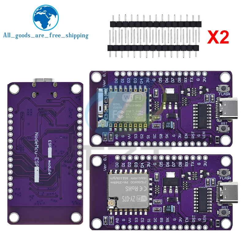 1 шт. Type-c USB Nodemcu Lua ESP8266 макетная плата последовательный беспроводной Wi-Fi CH340 ESP-07/07S модуль для Arduino