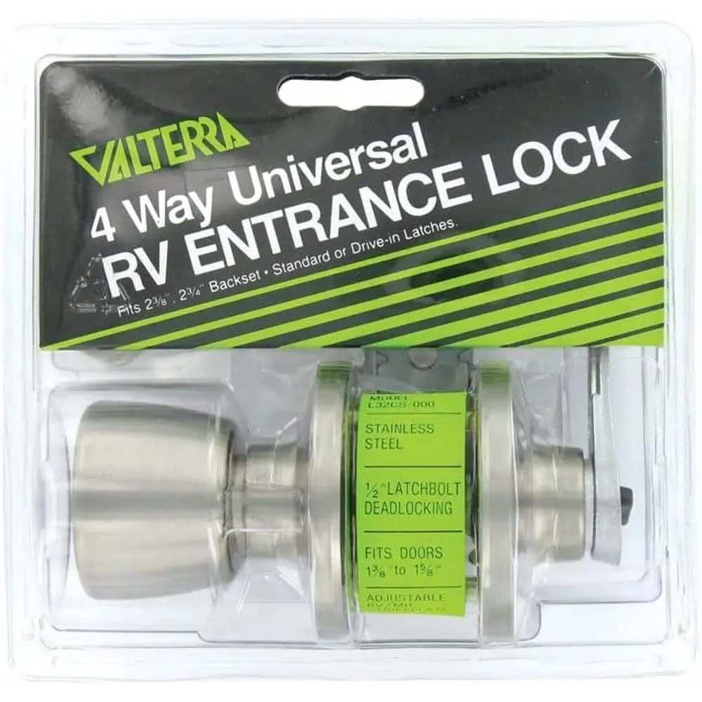 L32CS000 Knob/Lever Stainless Lockset with 1-piece Latch housing with 1/2 Inch Latch Bolt, (Pack of 1)