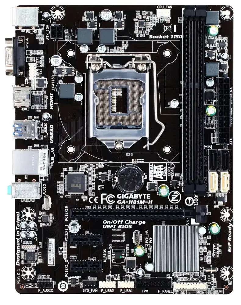 

GIGABYTE ASROCK GA-H81M-H Motherboard Intel H81 LGA 1150 DDR3 16 GB Micro ATX support 4770 4570 4340 4570 4170 cpu PCIe 2.0 x16