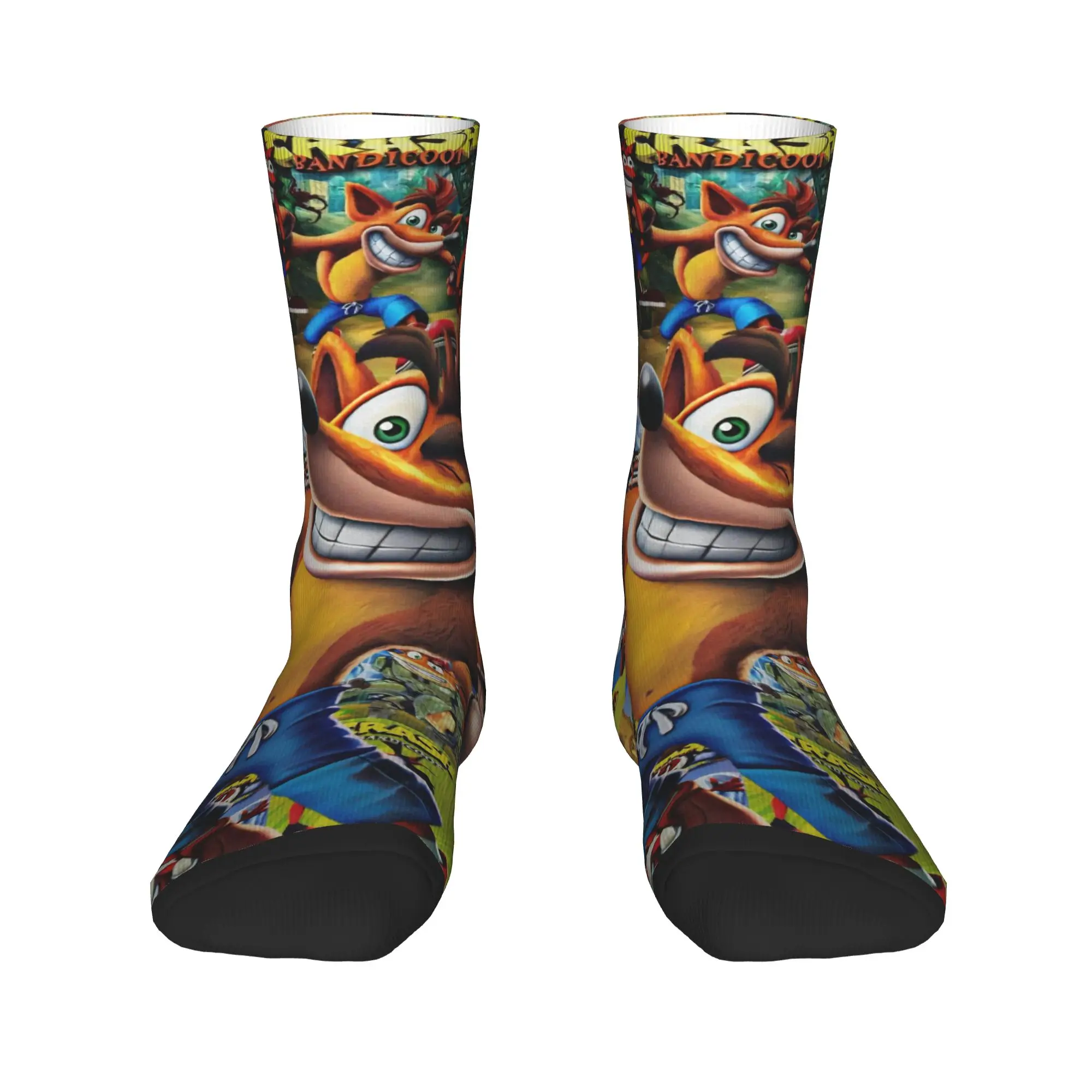 Носки Crashs Bandicoots, модные чулки, осенние нескользящие мужские носки, высококачественные дизайнерские уличные носки