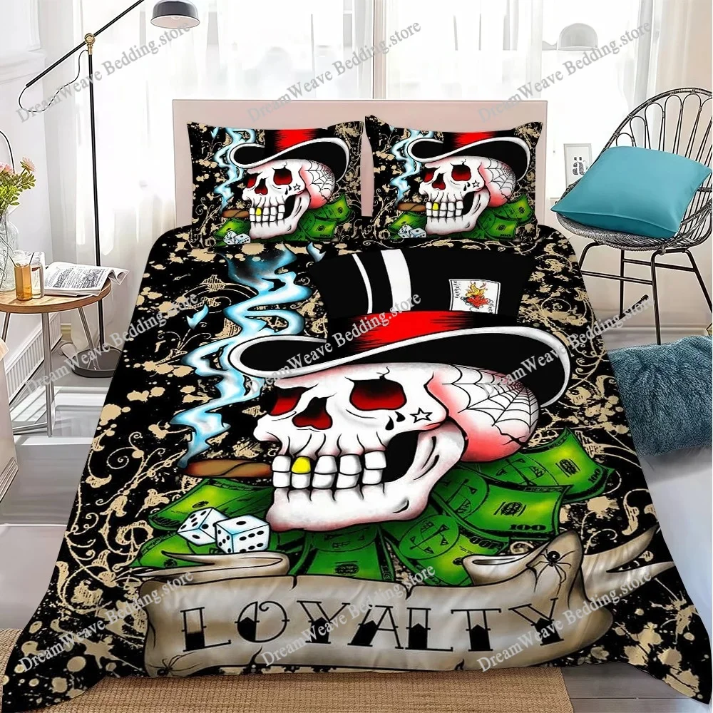 

Fashion E-Ed H-Hardy Duvet Cover Set Home Style Bedding Soft Laundry Cotton Bed Student Dormitory Gift