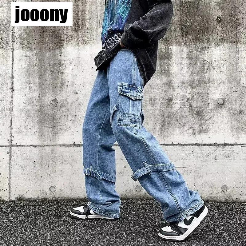 

Уличная одежда, мешковатые джинсы, прямые брюки для мужчин, мужская эстетичная одежда Y2K, джинсы, одежда, брюки, широкие расклешенные джинсовые брюки