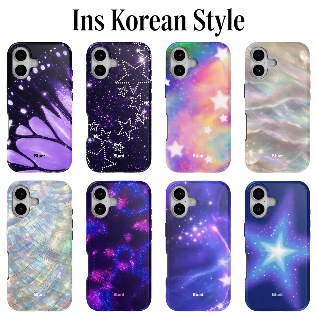 Luxury Clmj Dreamy Starry Sky Phone Case for Samsung Galaxy S23 S24 S25 S26 FE Plus Ultra Edge 4G 5G Luxury Double-layer Cover