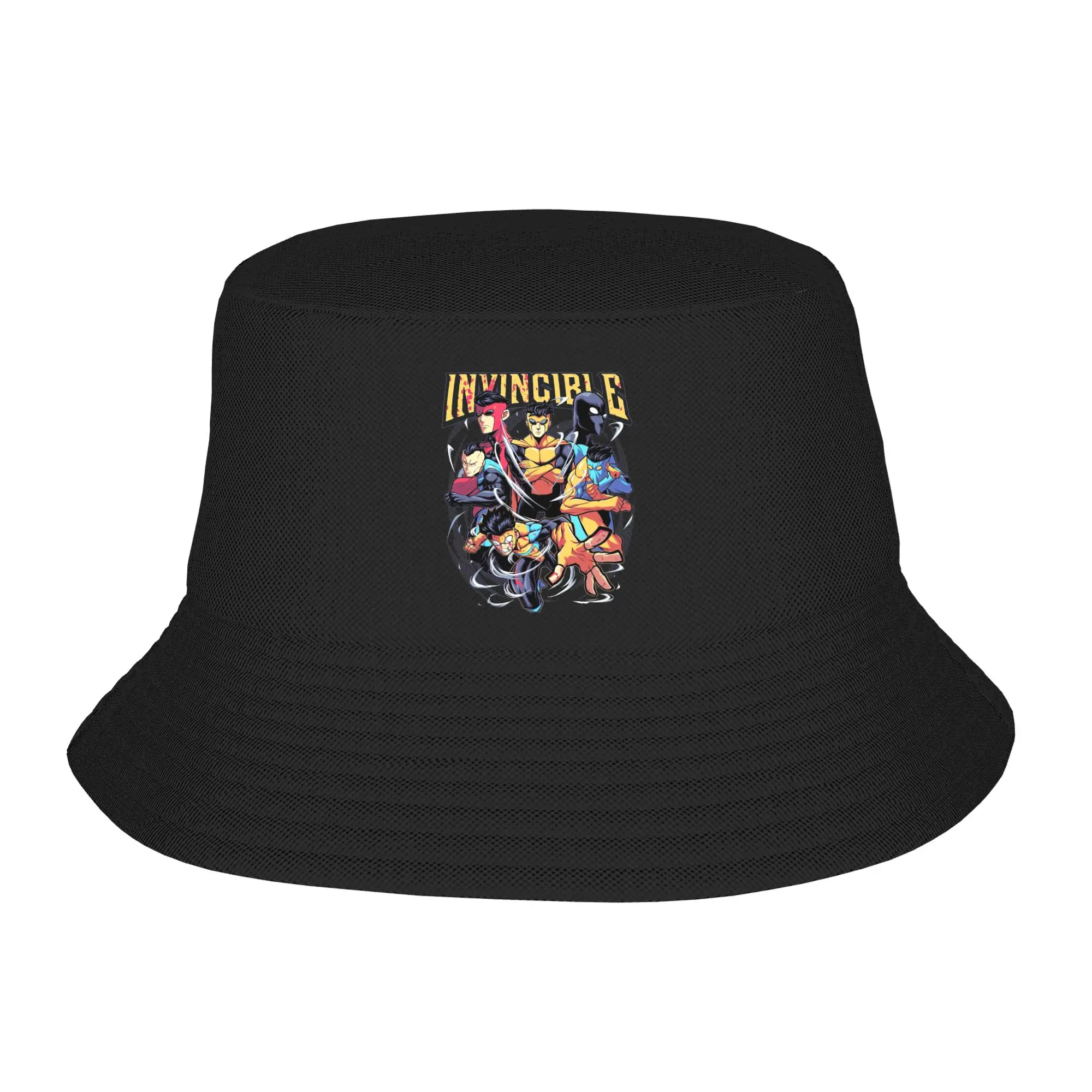 Invincible Mark Hero Bucket Hats Beach Hatwear Merchandise  Fisherman Cap for Men Women Bob Hat Lightweight