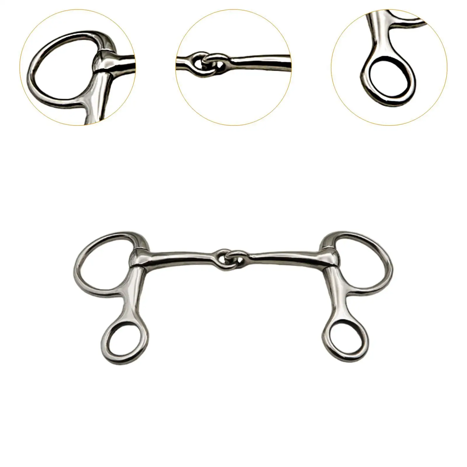 Horse Bit Horse Riding Snaffle Embout buccal en acier inoxydable, tout usage