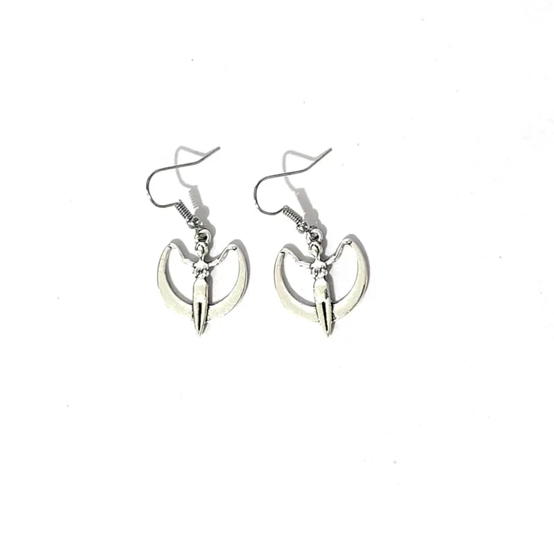1pair Antique Silver Color Celtics Wiccan Triple Moon woman Goddess Earring for Women