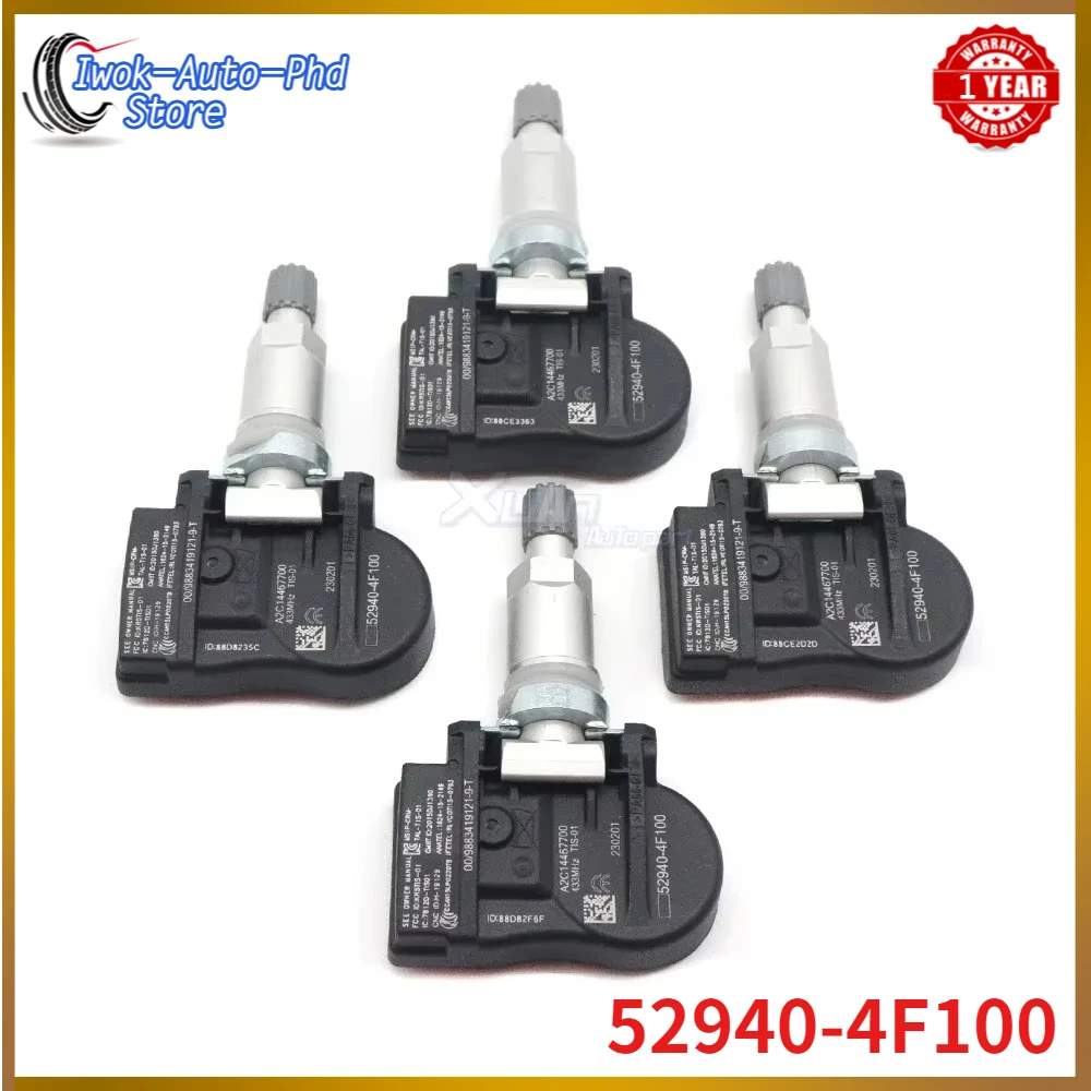 Tire Pressure Sensor Monitor Systems TPMS 1/4pcs For Kia K2500 2014-2025 For Hyundai Grand Starex H-1 Starex 2011-24 52940-4F100