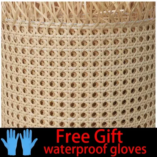 Rollo de correas de caña de mimbre tejido de vinilo indonesio, Material de reparación para muebles, sillas y mesas, puerta de armario, decoración de pared y techo