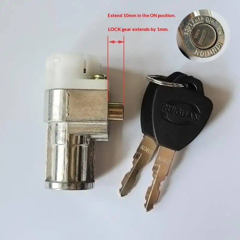Anti-Theft Mini Performance Battery Lock With 2 Keys Waterproof Durable Security Lock for Motorcycle E-Bike Scooter Daily Use