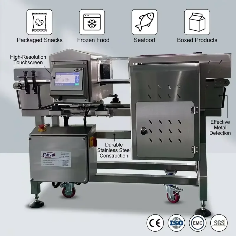 Fanchi Tech Metal Detector Multi Frequency Auto Balanced Metal Contaminants Detection with Touch Screen and Low Price