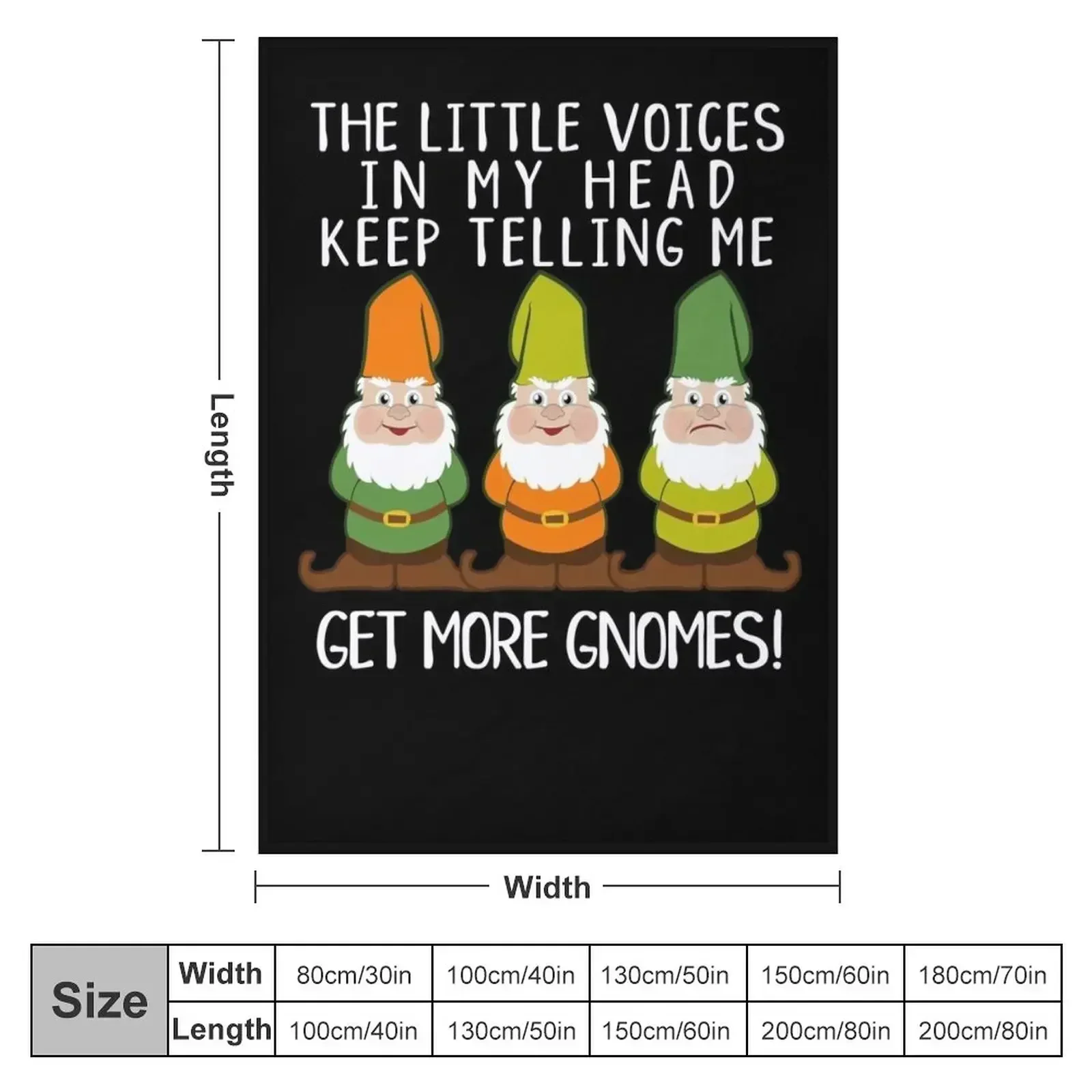 The Littles Voices Get More Gnomes Dark Throw Blanket for babies funny gift Nap Decorative Throw Blankets