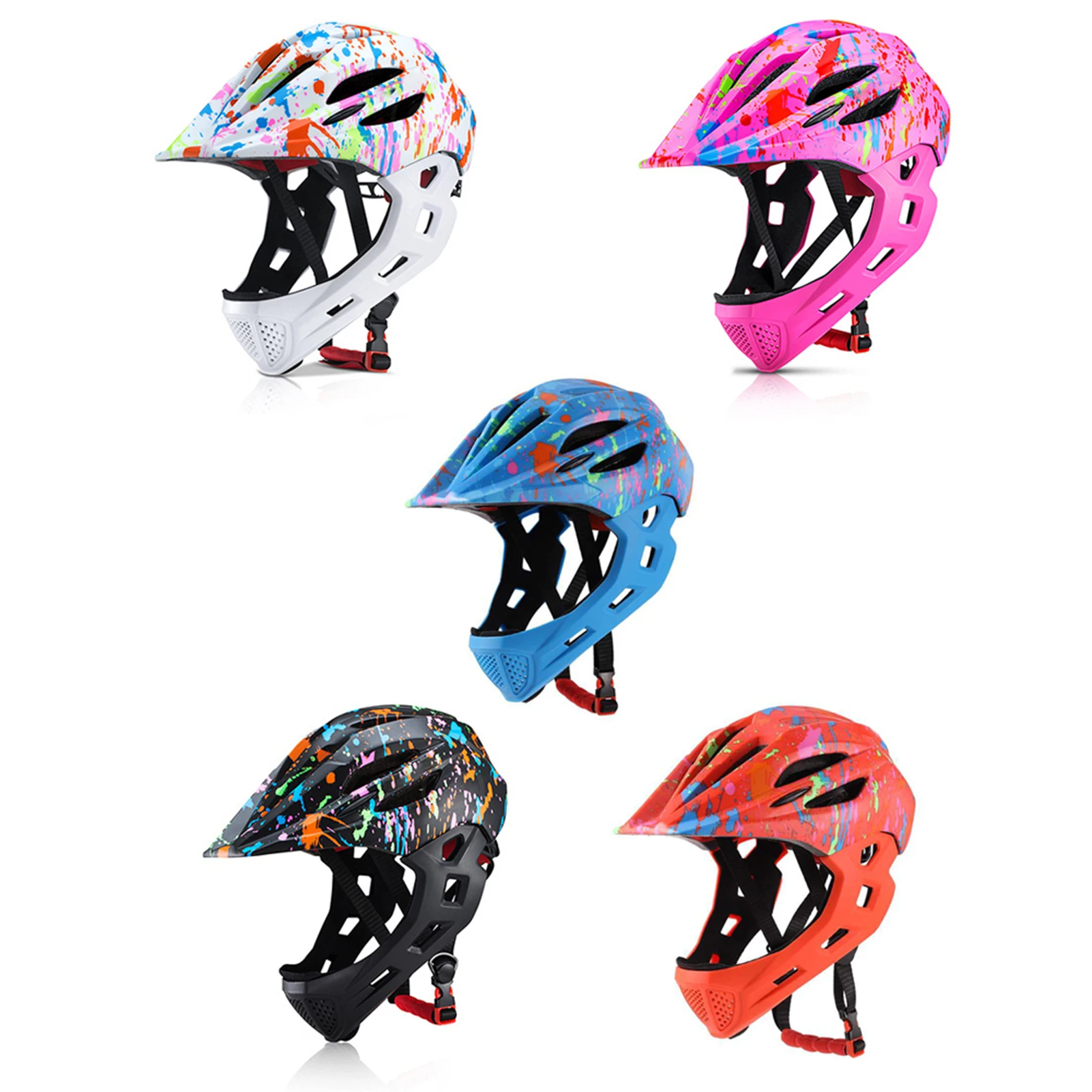 

Adjustable Breathable Kids Bike Helmets Toddler Lightweight Full Face Helmets with LED Light Adjustable Kids Bike Helmet