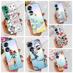 Phone Shell For Honor 70 FNE-AN00 Cover Soft Silicone TPU Case Floral Animals Cases For Huawei Honor 70 Honor70 Protector Coque