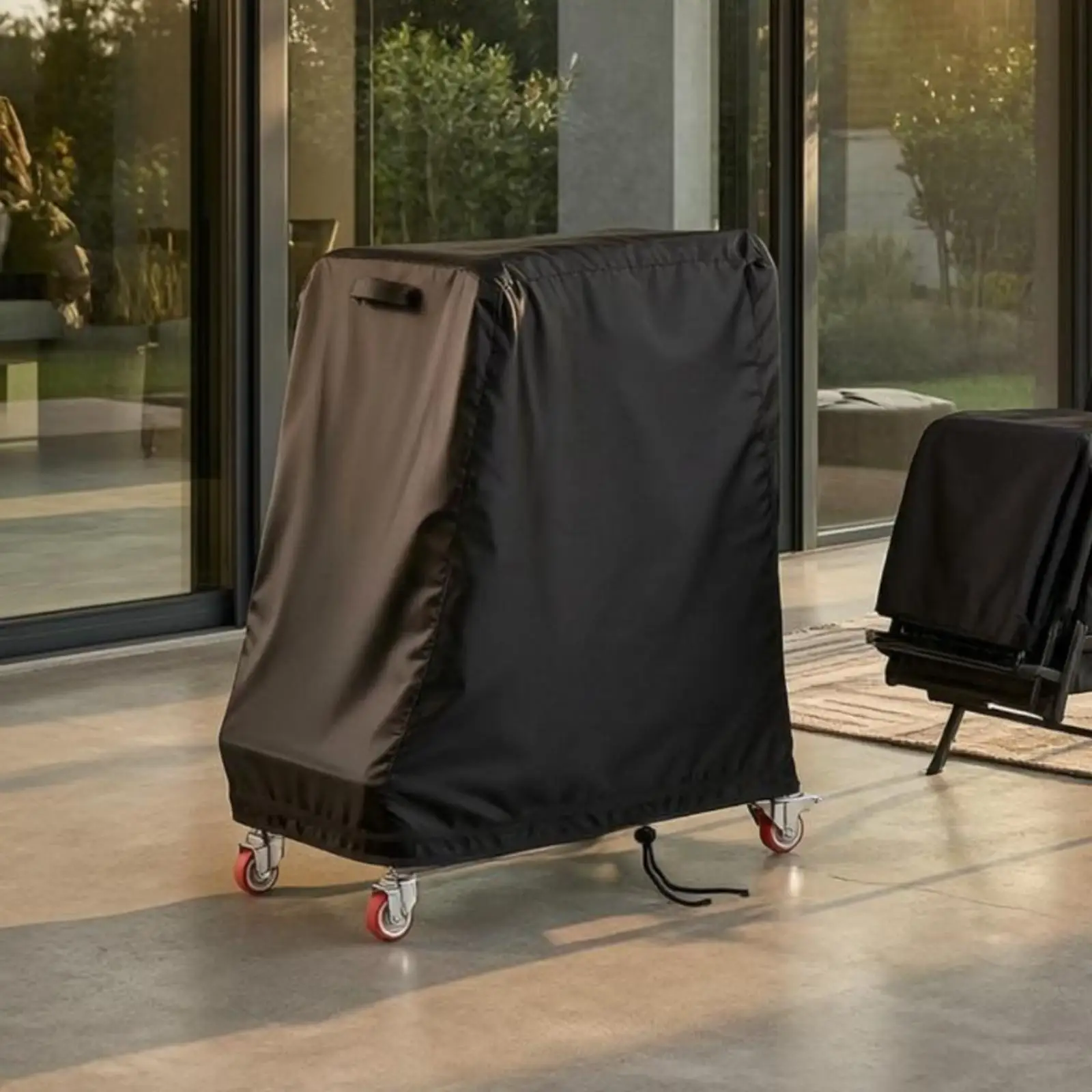 L-Shaped Chair Trolley Cover Slanted Front Opening Folding Chair Cart Cover Boxy