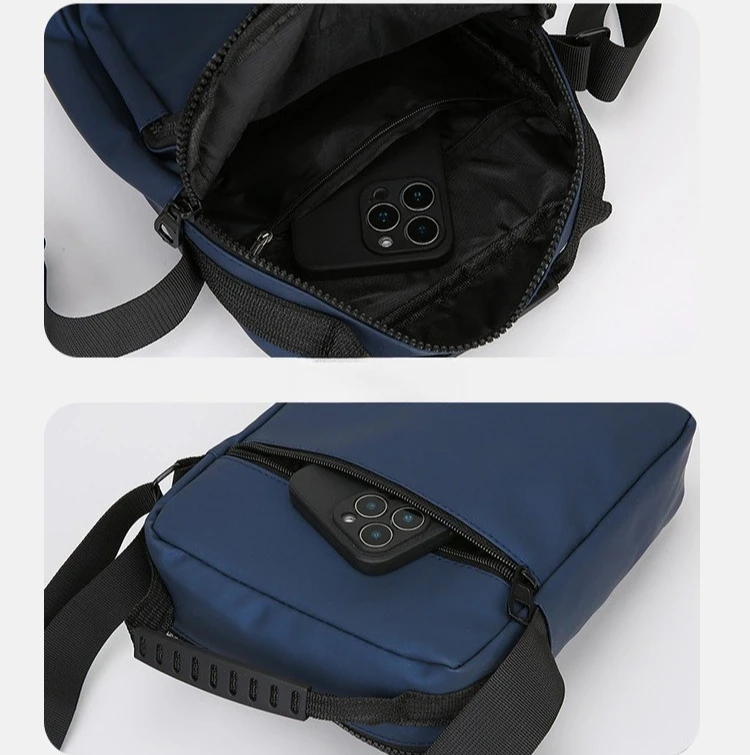 Herren-Umhängetasche, wasserdichte und strapazierfähige Geldbörse, modische Rucksacktasche mit mehreren Reißverschlüssen, Business-Reisetasche. – Detail 30