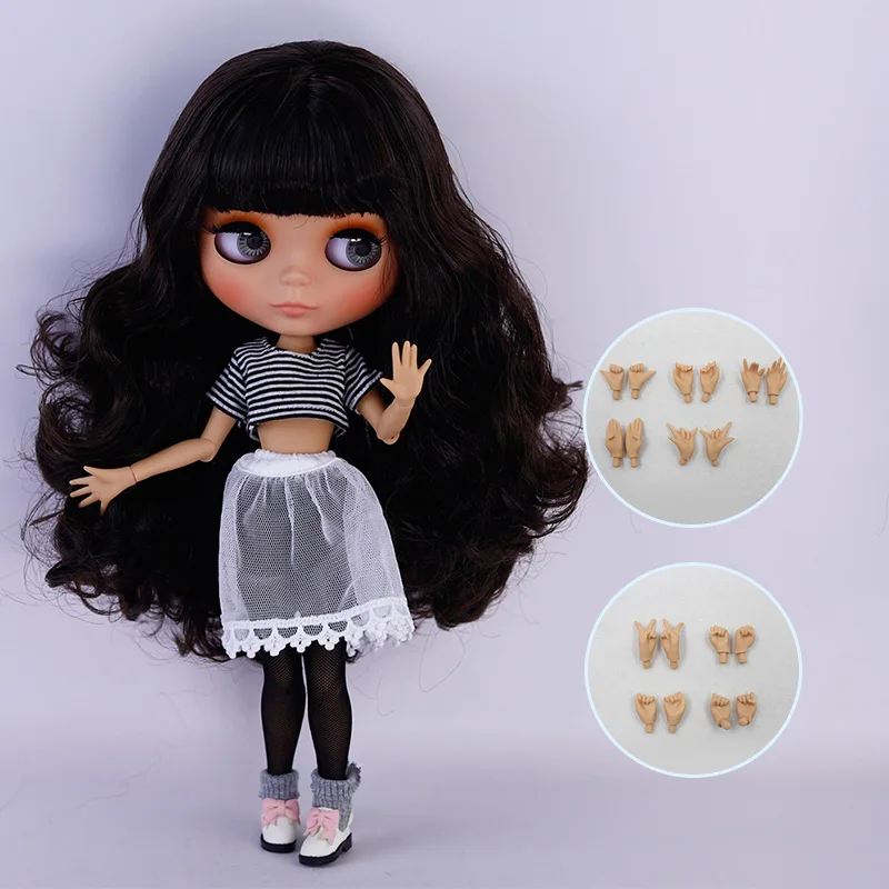 ICY DBS Blyth Puppe, hellbraune Haut, mattes Gesicht mit Augenbrauen, Sonderpreis, 1/6 BJD JOINT Body Neo, Weihnachtsgeschenk, Anime