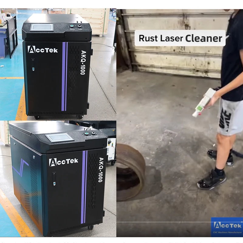 

Factory Direct Sales Raycus Cheap Lazer Cleaning Machine High Speed Oil Rust Removal Metal Rubber Laser Cleaning Machine Paint