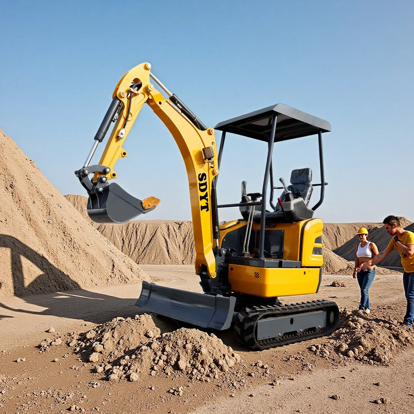 Equipo Tractor agrícola Fábrica Mini Tractor Accesorios de jardín Ce Epa Euro 5 Kubota Motor Mini excavadora personalizada