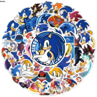Bandai 54pcs Cartoon Sonics Stickers Aesthetic Decals Decoration Waterproof Laptops Guitar Stationery Stiker Graffiti Toy