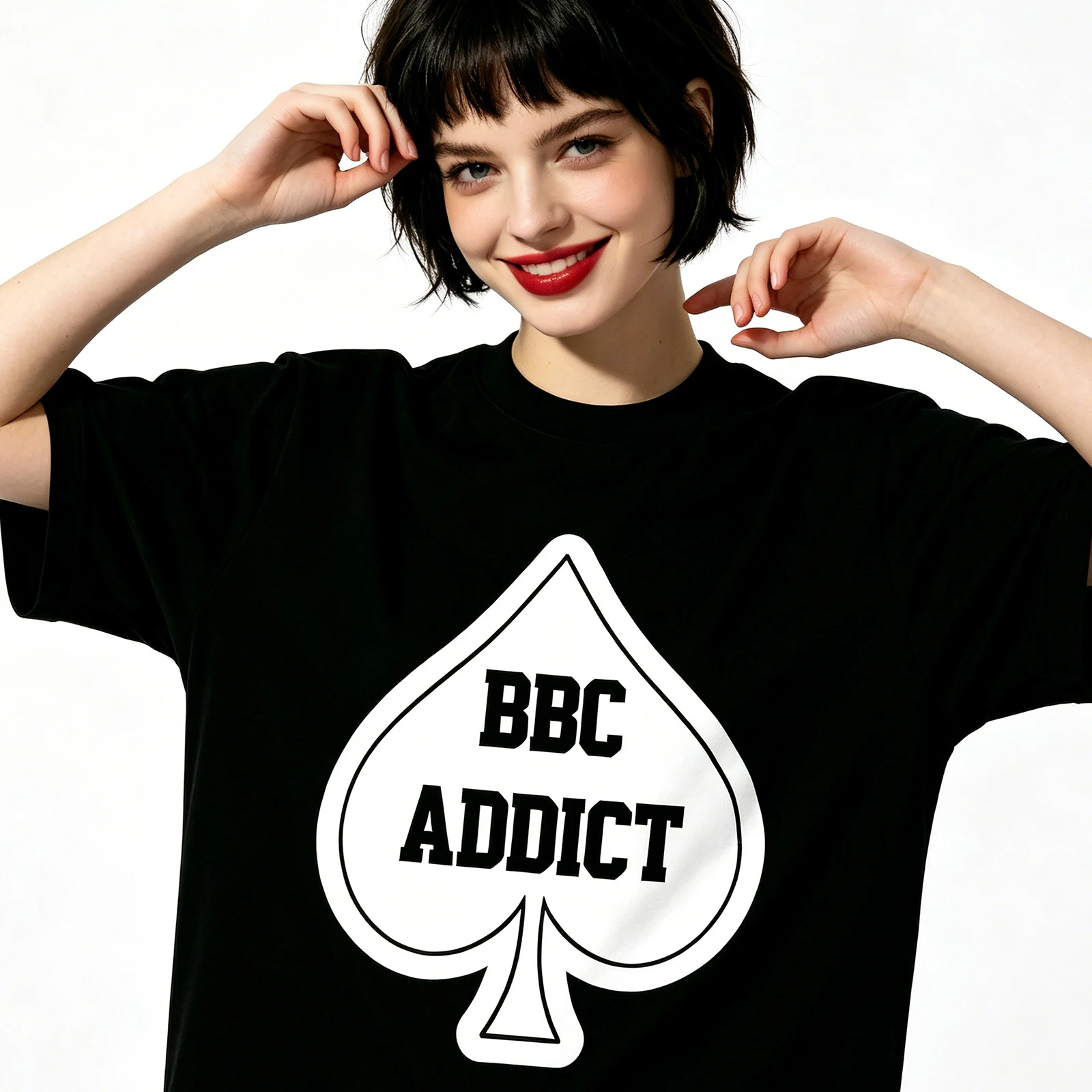 BBC Use Only Black Queen Of Spades QOS Graphics Top Tshirt Sexy Tank Tops Naughty Hotwife Adult Humor Fun Flirtation Streetwear