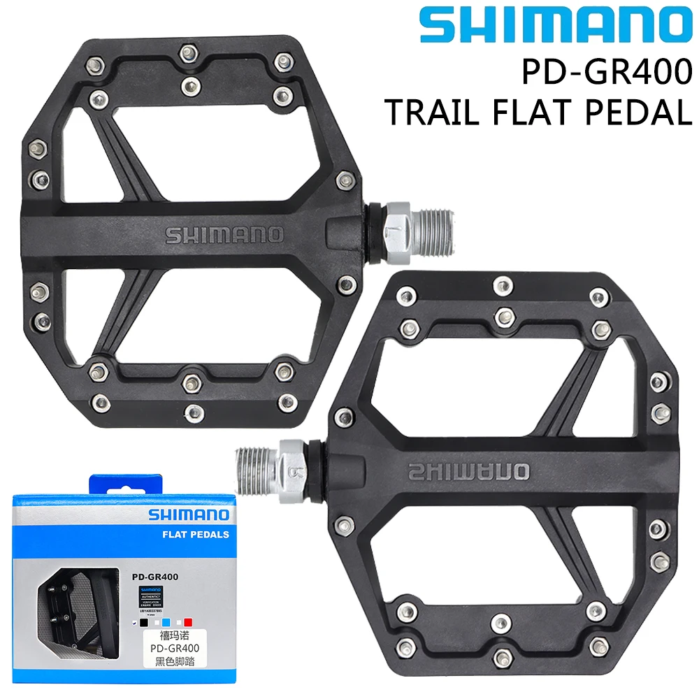 

Плоская педаль SHIMANO PD GR400 для повседневной езды, Ультралегкая велосипедная педаль для горного и дорожного велосипеда, оригинальные запчасти