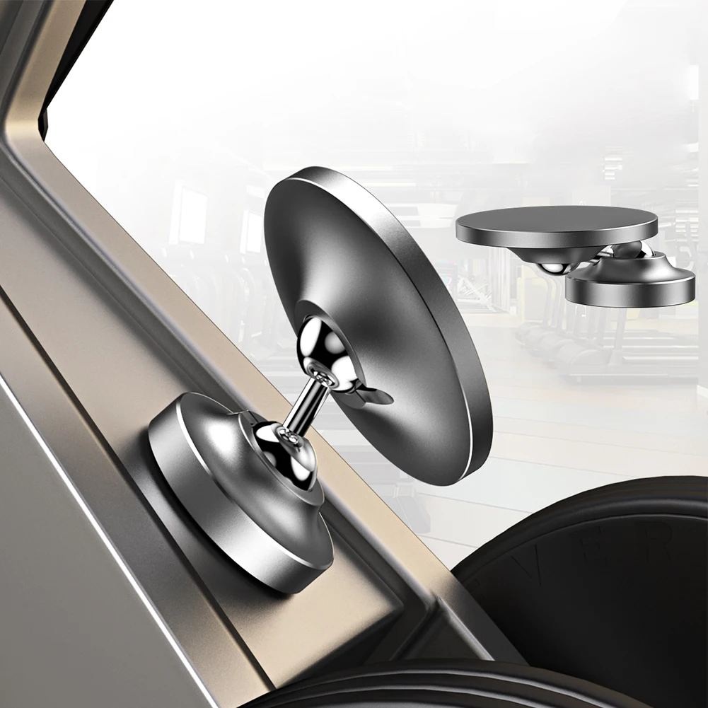 

Double-Sided Magnetic Phone Holder Alloy Base Double Magnetic Gym Phone Stand Fitness Accessory for iPhone Samsung Xiaomi Huawei
