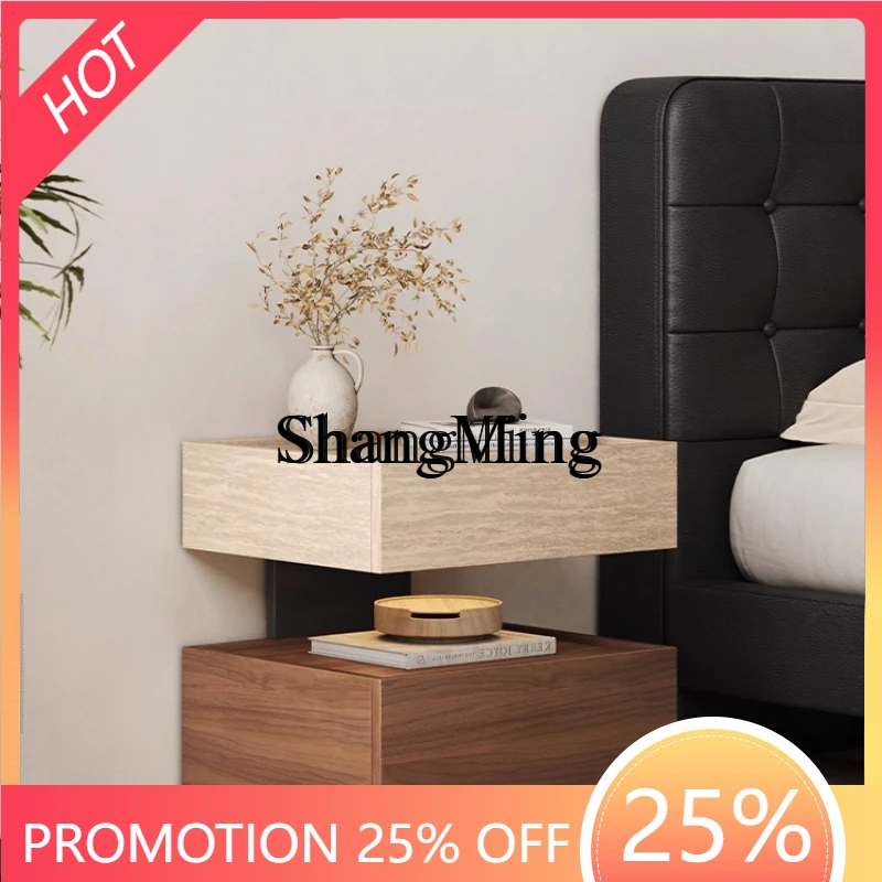 

FG good-looking solid wood bedside retro style bedroom household small apartment storage locker bedside table