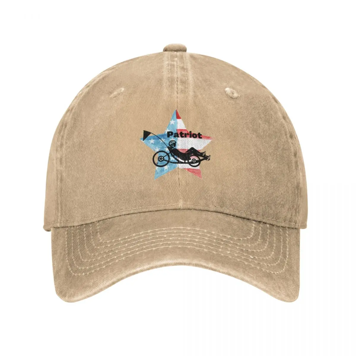 Recumbent Life Design - Patriot - Tadpole Guy Baseball Cap funny hat sun hat tea Hat Ladies Men's