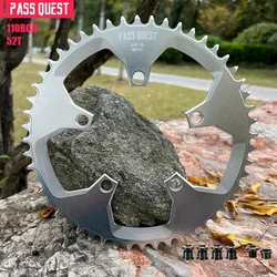 PASS QUEST 110BCD 5 Bolt Road Bike Narrow Wide Chainring 36/38/40/42/44T Bicycle Chainwheel for Shimano SRAM Crank Accessories