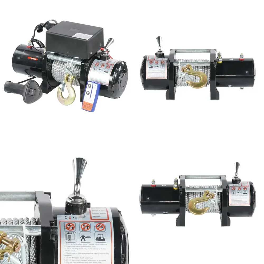 Powerful 13500 Lbs Electric Car Winch Professional Grade Heavy Recovery Winch for Boat & Cranes Off-road Vehicles Towing