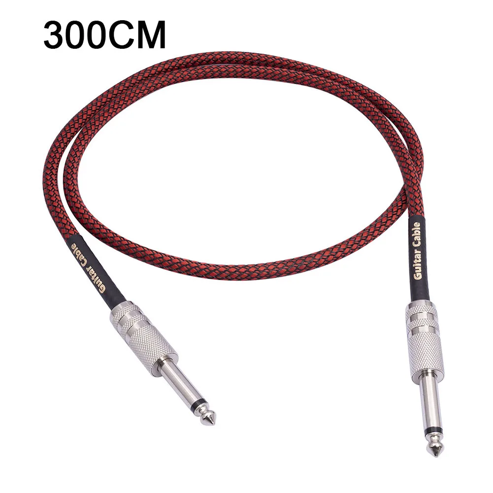 Premium Electric For Guitar Cord 6 35mm Connect Cable Low Attenuation PVC Insulated Sheath Braided Tweed Cloth Jacket