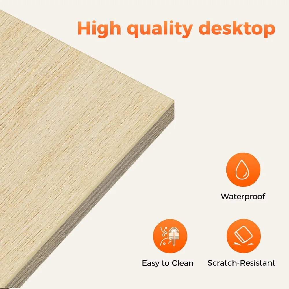 Gaming Computer Desk 48 x 24 with Wheels for Small Spaces, Modern Style Home Office Study Table