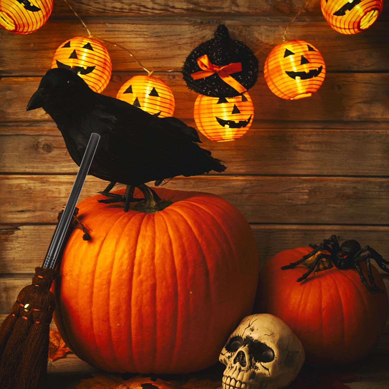 

4Pcs Witch Broom Handle Replacement Easy Install Suitable Length Cosplay Performance Part Witch Broom Stick Replacement Rod