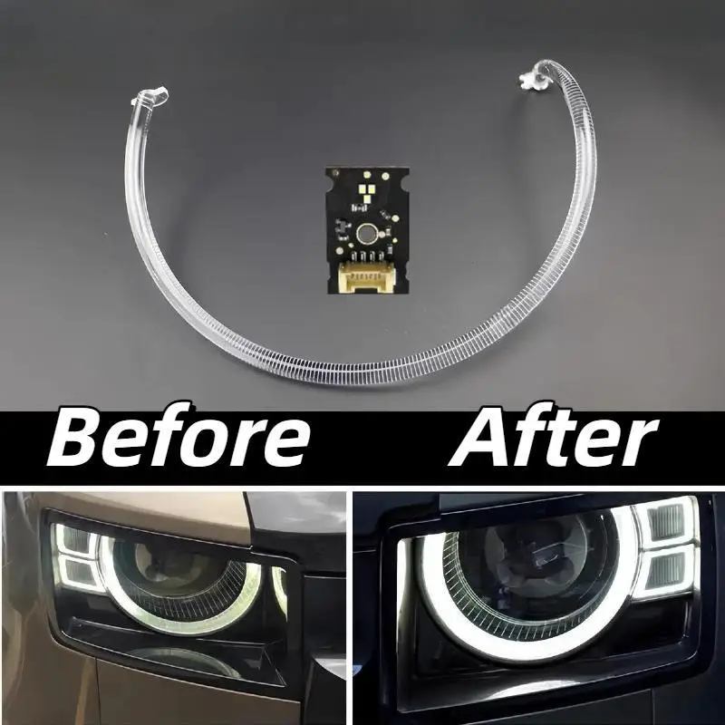 NEW Headlight DRL Tubes For Land Rover Defender 2021 2022 2023 Acrylic Tube Light Guide Strip Light Board Microchip