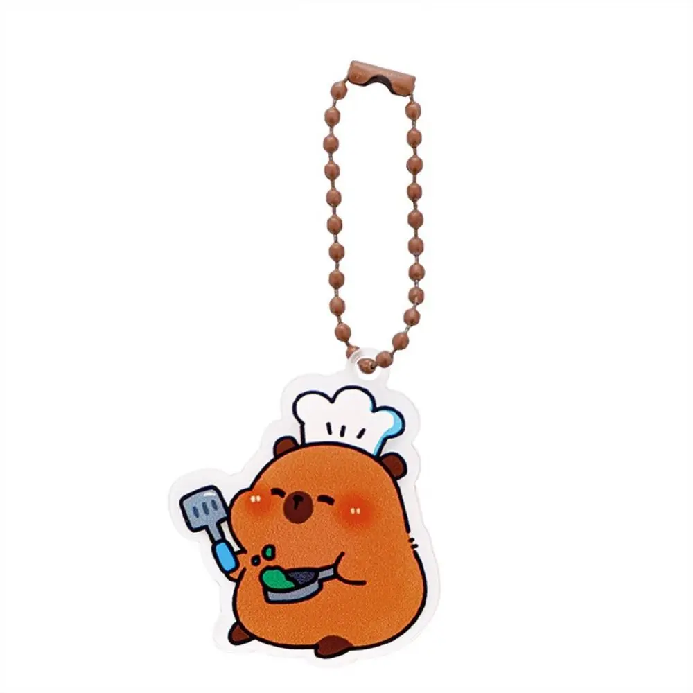 Cute Acrylic Keychain Trendy Cartoon Capybara Keychain Pendant Cute Acrylic Capybara Bag Pendant Keychain Decoration for Girl