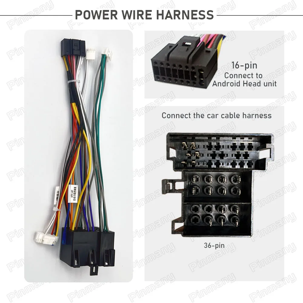 Car radio cable connector RNC1 power wire harness adapter with CAN Bus decoder for Renault Duster L90 Sandero Symblo Clio