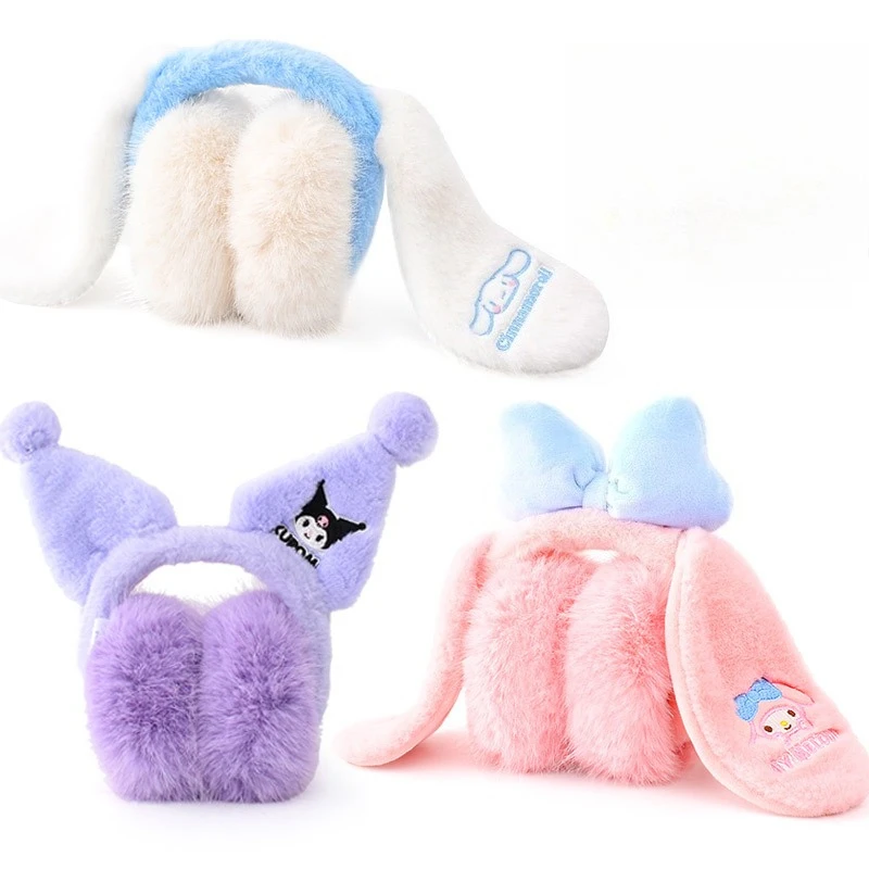 Disney cute cartoon children's earmuffs for girls in winter warm plush folding ear cover warm foldable ear warm