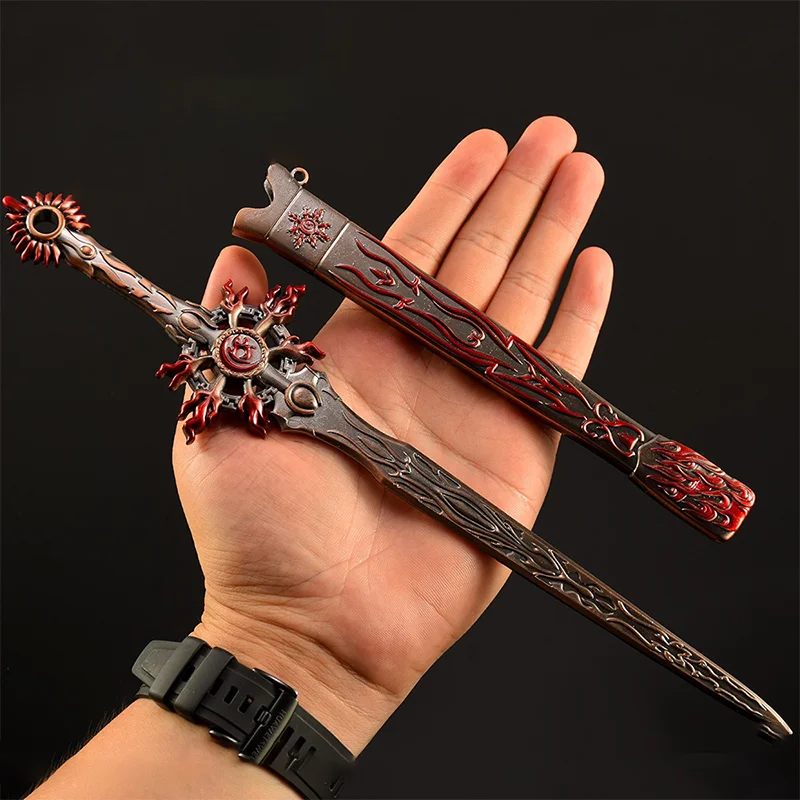 30cm Lalka Anime Gadżety Cao Yunshang Koło Roku Miecz z Pochwą Bez Ostrza Katana Dekoracje Pokoju Kolekcja Mieczy