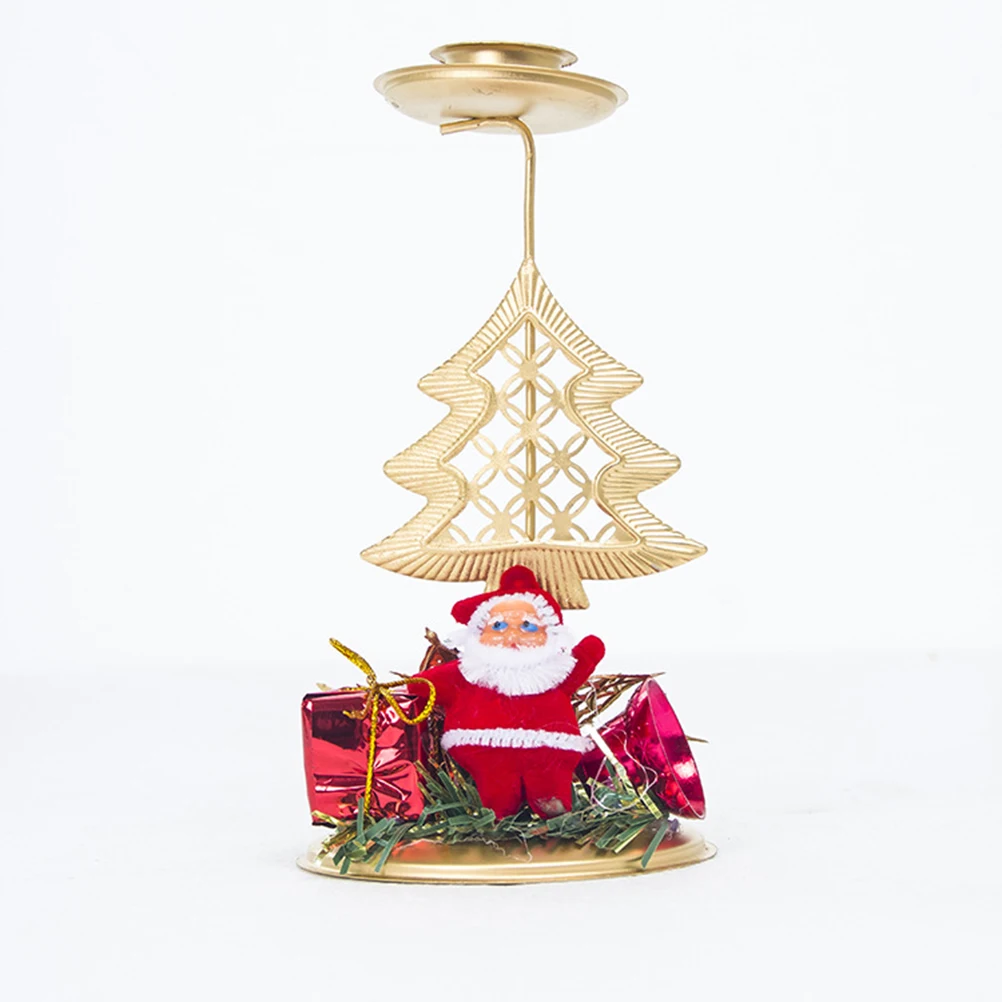 

4 Pcs Candlestick Decorations Christmas Party Xmas Home Decorate Special Occasions Holder