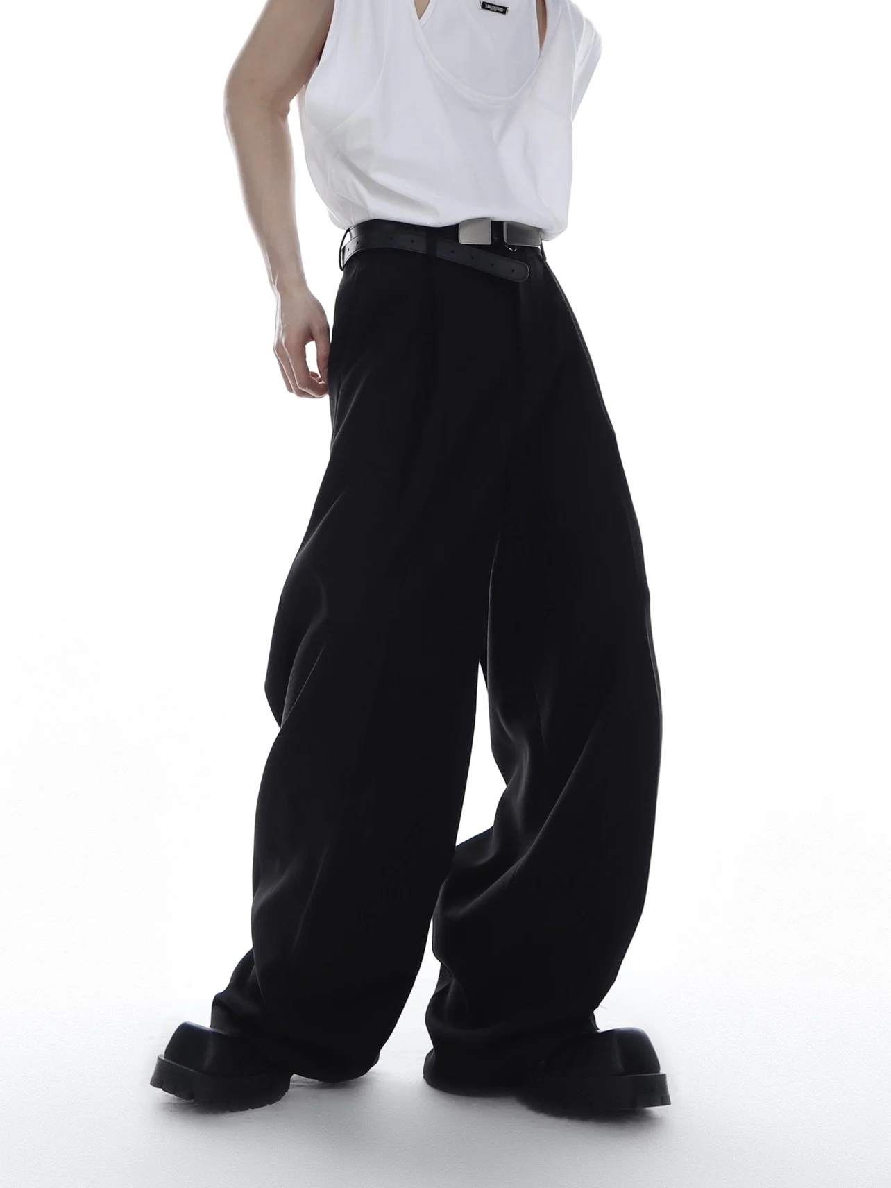 

CulturE Slim Fit Wide Leg Pants Casual Straight Cut Trousers Youth Faion Summer Long Pants Cotton Modal Cosite Fabric